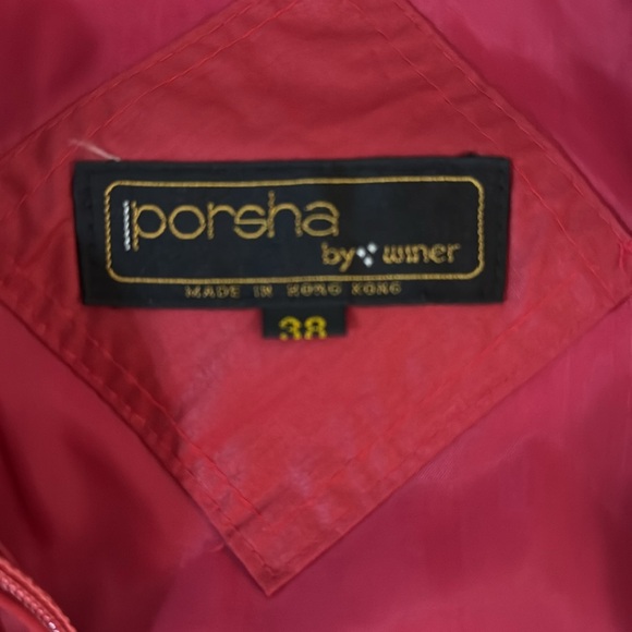 Vintage Porsha by Winer red burgundy flight bomber jacket size 38 - Picture 5 of 8